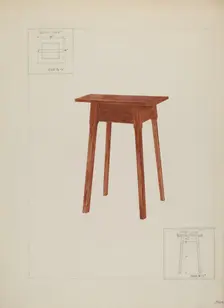 Table, probably 1937. Creator: George Fairbanks