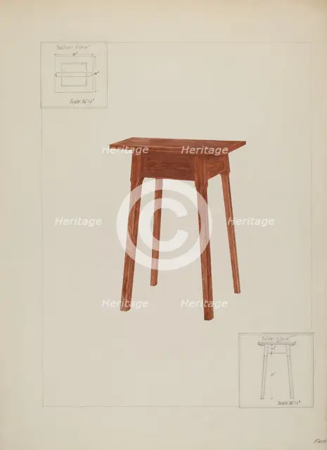 Table, probably 1937. Creator: George Fairbanks.