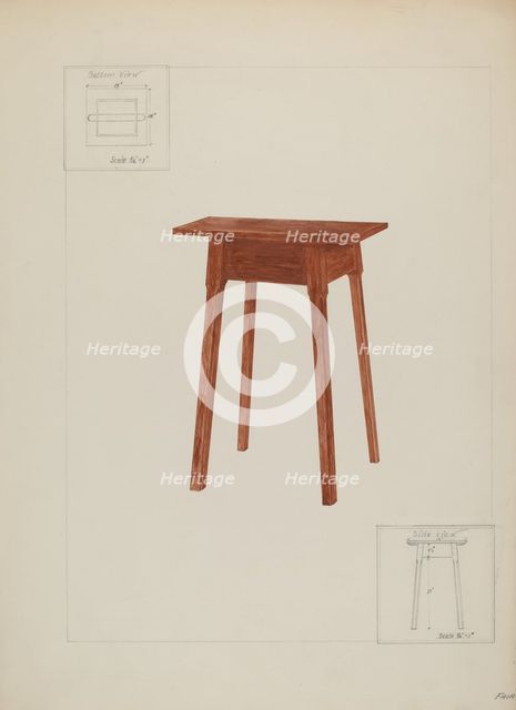 Table, probably 1937. Creator: George Fairbanks.