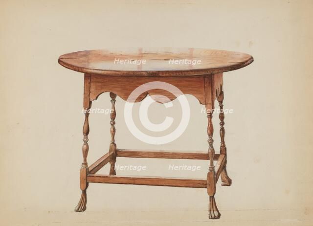 Table, Round Top, c. 1936. Creator: Henry Moore.