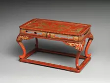 Table with Decoration of a Landscape, 19th century. Creator: Unknown