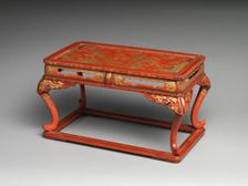 Table with Decoration of a Landscape, 19th century. Creator: Unknown