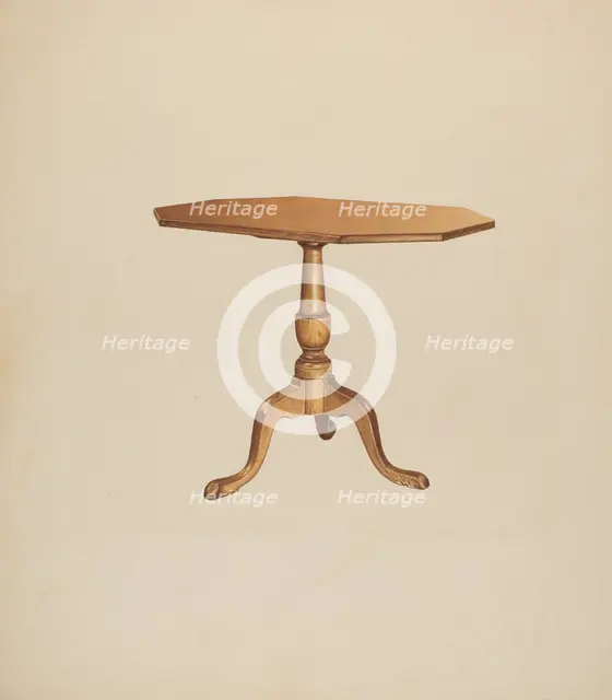 Table (Tripod), 1935/1942. Creator: Michael Riccitelli.