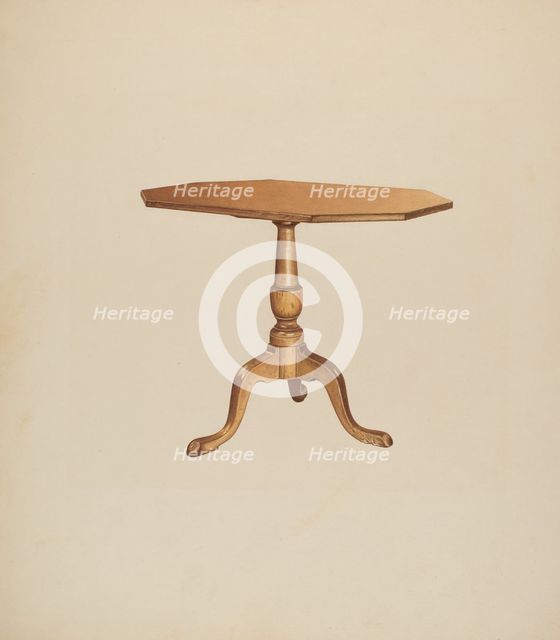 Table (Tripod), 1935/1942. Creator: Michael Riccitelli.