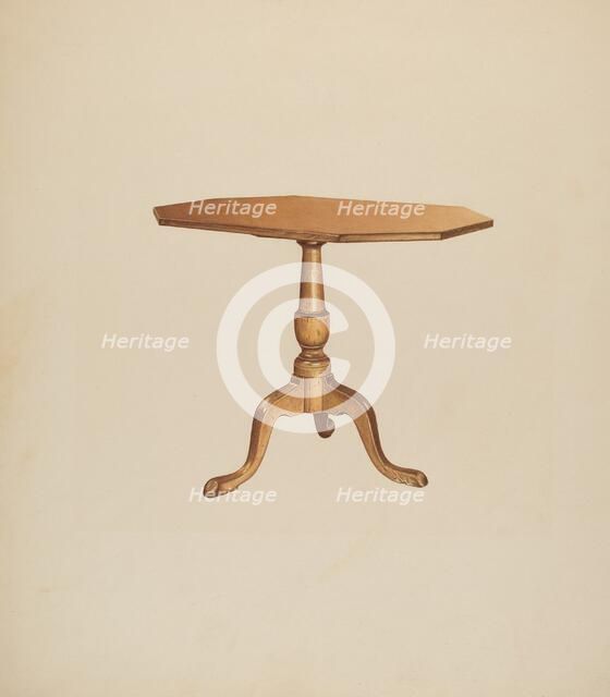 Table (Tripod), 1935/1942. Creator: Michael Riccitelli.