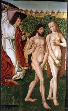 Table XV century with the 'Expulsion from Paradise, Adam and Eve