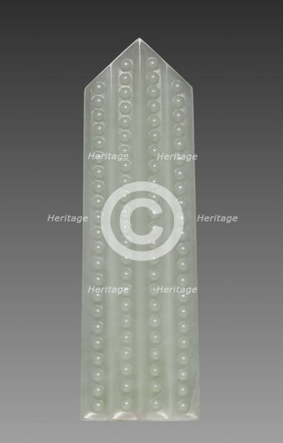 Tablet (gui) with Grain Pattern and Imperial Inscription, 1793. Creator: Unknown.