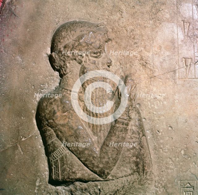 Tablet showing King Hammurapi at worship, First Dynasty of Babylon, about 1760-1750 BC. Artist: Unknown