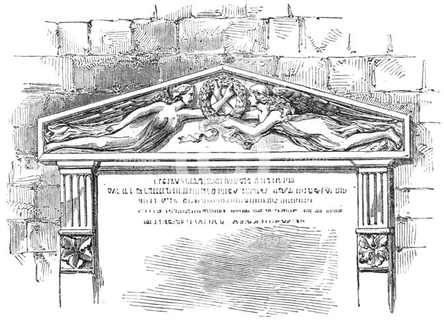Tablet to the memory of Lord Palmerston’s father and mother, in Romsey Abbey Church, 1865. Creator: Unknown.