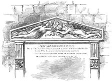 Tablet to the memory of Lord Palmerston’s father and mother, in Romsey Abbey Church, 1865. Creator: Unknown