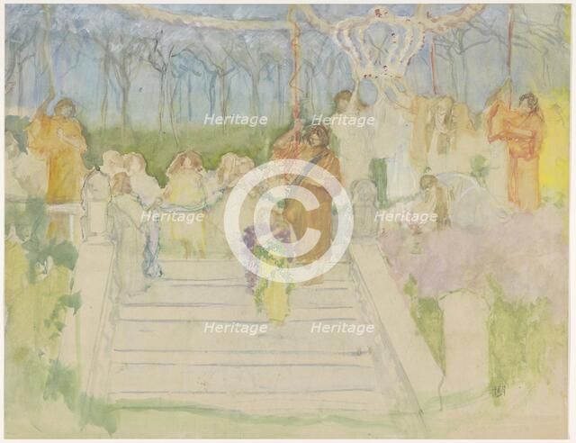 Tableau vivant on the occasion of the wedding of Queen Wilhelmina in 1901, 1871-1906. Creator: Pieter de Josselin de Jong.