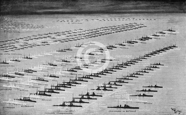 'Tableau de la flotte de combat allemande', 1916. Creator: Unknown.