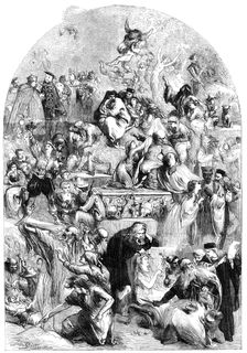 Tableau of Shakspeare characters, designed by John Gilbert, 1864. Creator: W Thomas