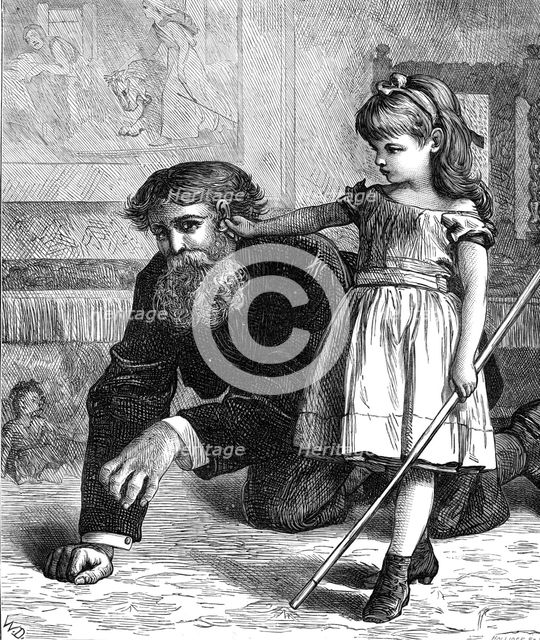 Tableaux Vivants: Una and the Lion, 1872. Creator: William Hollidge.