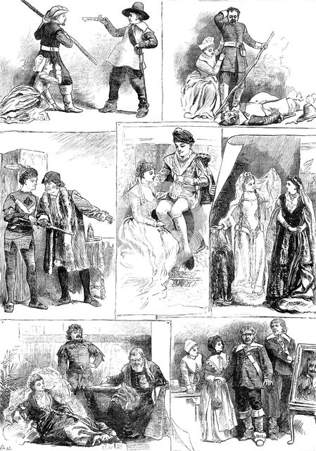 Tableaux Vivants, from Sir Walter Scott's novels, at Cromwell House, South Kensington, 1880. Creator: Joseph Swain.
