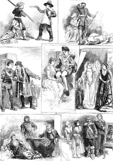 Tableaux Vivants, from Sir Walter Scott's novels, at Cromwell House, South Kensington, 1880. Creator: Joseph Swain