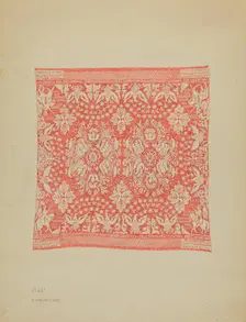 Tablecloth, 1935/1942. Creator: Elizabeth Valentine