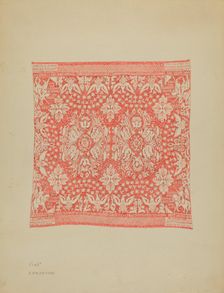 Tablecloth, 1935/1942. Creator: Elizabeth Valentine