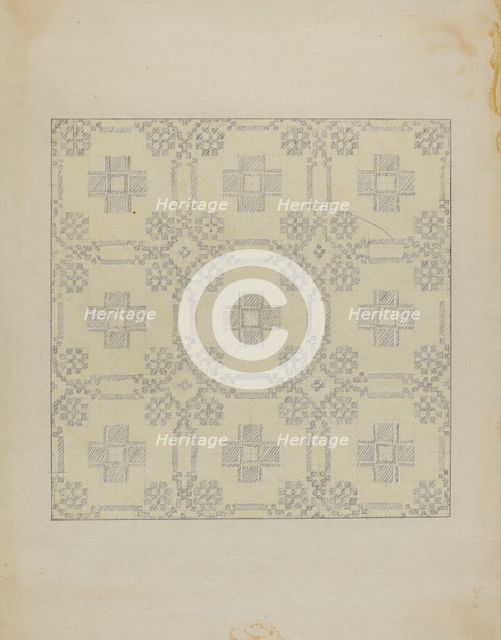 Tablecloth, c. 1936. Creator: Elizabeth Valentine.