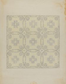 Tablecloth, c. 1936. Creator: Elizabeth Valentine