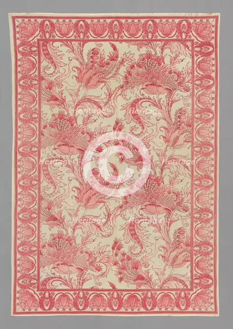 Tablecloth or Bedcover probably titled "Ragged Poppy", London, 1902. Creator: John Scarrat Rigby.
