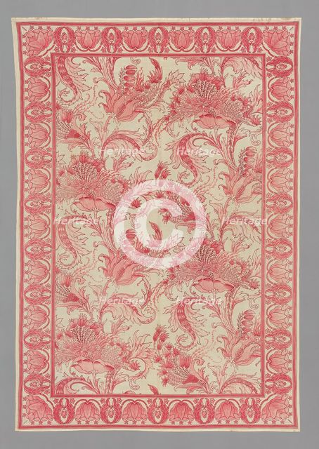 Tablecloth or Bedcover probably titled "Ragged Poppy", London, 1902. Creator: John Scarrat Rigby.