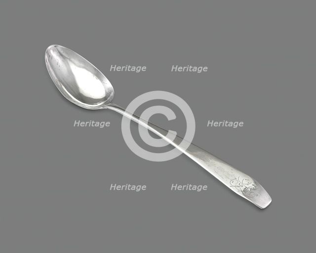 Tablespoon, 1790/1808. Creator: Saunders Pitman.