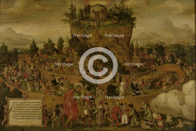 Tabula Cebetis (The Tabula of Cebes or The Journey of Human Life), 1573. Creator: Anon.