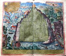 Tabula Smaragdina (Emerald Tablet of Hermes Trismegistus), 1609. Creator: Anonymous