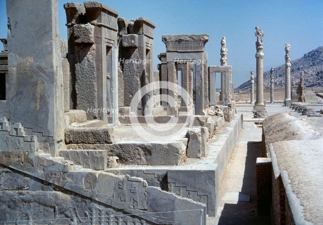 Tachara or Palace of Darius I (Winter Palace), Persepolis, Fars province, Iran, 6th cent BC (1994).  Creator: LTL.