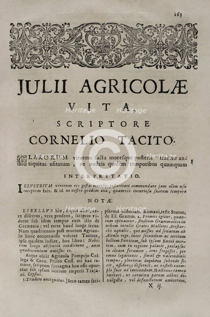 Tacitus, (Publius Cornelius Tacitus), (c 56-c120), Roman historian and politician, 1687. Creators: Unknown, Cornelius Tacitus.