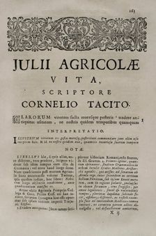 Tacitus, (Publius Cornelius Tacitus), (c 56-c120), Roman historian and politician, 1687. Creators: Unknown, Cornelius Tacitus