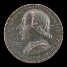Taddeo di Guidacci Manfredi I, Count of Faenza and Lord of Imola 1449 [obverse], 1461. Creator: Gianfrancesco Enzola