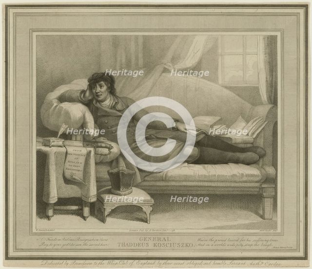 Tadeusz Kosciuszko (1746-1817), 1798. Creator: Cardon, Anthony (1772-1813).