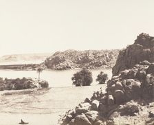 Tâfah, Rochers Granitiques sur les Rives du Nil, 1851-52, printed 1853-54. Creator: Félix Teynard