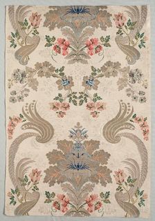 Taffeta, Brocaded, 1700-1750. Creator: Unknown