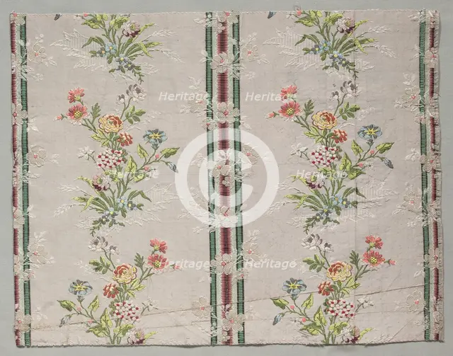 Taffeta, Brocaded, c. 1790. Creator: Unknown.