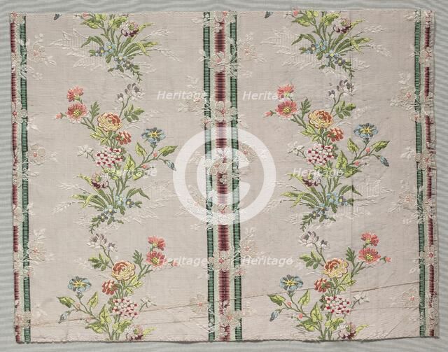 Taffeta, Brocaded, c. 1790. Creator: Unknown.