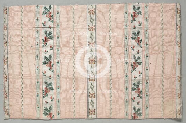 Taffeta, Brocaded, late 1700s. Creator: Unknown.