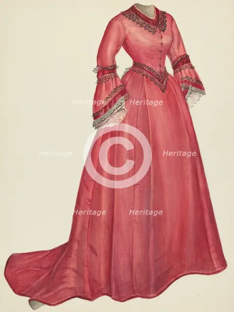 Taffeta Dress, 1935/1942. Creator: Unknown.