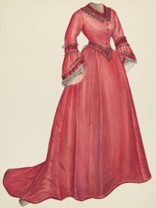 Taffeta Dress, 1935/1942. Creator: Unknown
