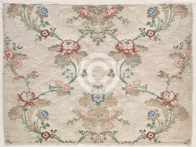 Taffeta Fragment, c. 1730. Creator: Unknown.