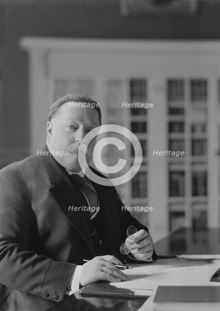 Taft, William H., President, portrait photograph, 1912 Apr. 1. Creator: Arnold Genthe.