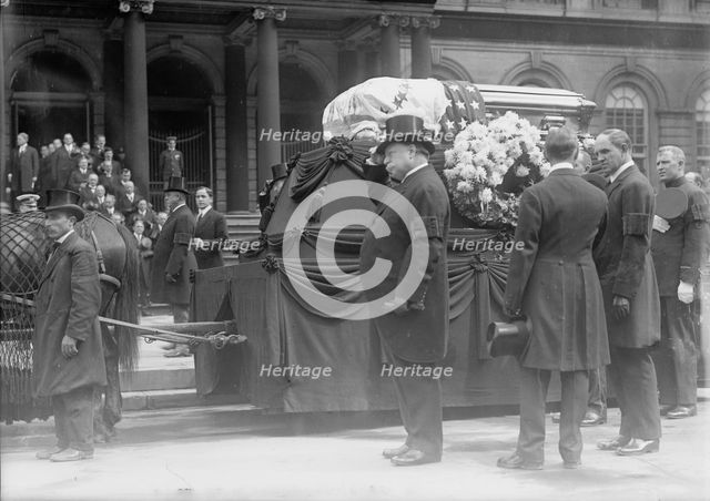 Taft at Gaynor funeral, 1913. Creator: Bain News Service.