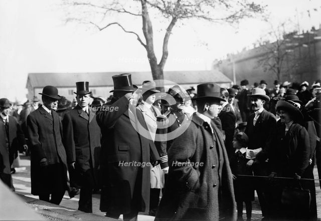 Taft at launch of NEW YORK, 1912. Creator: Bain News Service.