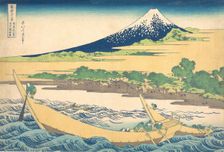 Tago Bay near Ejiri on the Tokaido (Tokaido Ejiri Tago no ura ryaku zu), from the s..., ca. 1830-32. Creator: Hokusai
