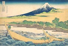 Tago Bay near Ejiri on the Tokaido (Tokaido Ejiri Tago no ura ryaku zu), from the s..., ca. 1830-32. Creator: Hokusai