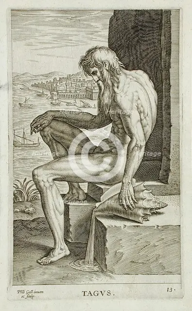 Tagus, 1586. Creator: Philip Galle.