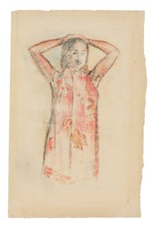Tahitian Girl in a Pink Pareu, 1894. Creator: Paul Gauguin