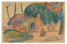 Tahitian Hut, 1891/93. Creator: Paul Gauguin